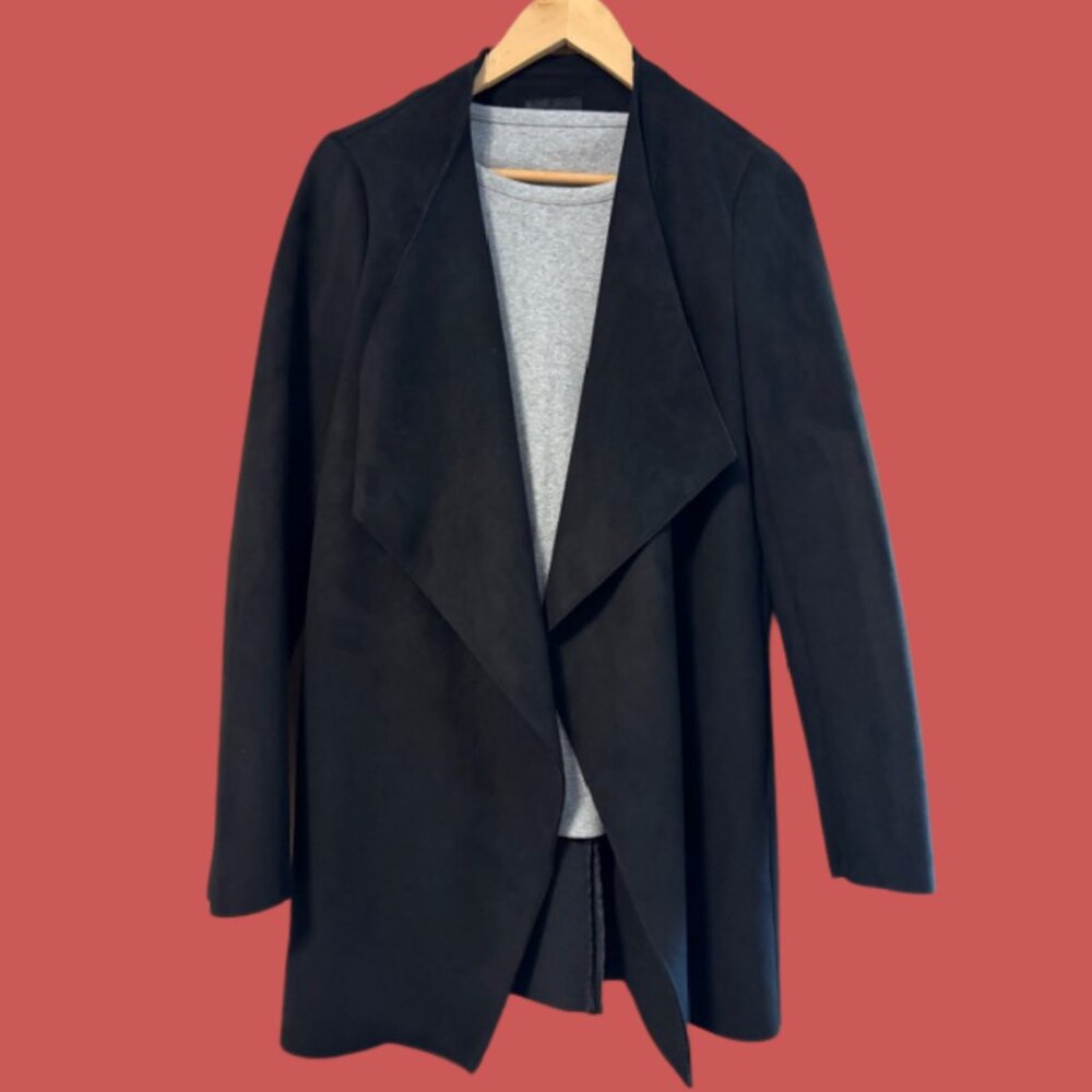 Dynamite Faux Suede Blazer - Black (Size S)
